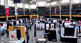 Trade shows in a Texas venue featuring a modern setup.